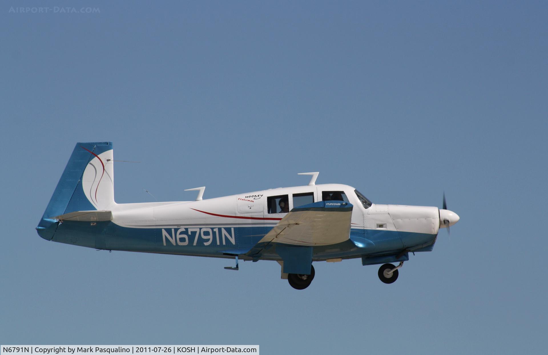 N6791N, 1968 Mooney M-20G Statesman C/N 680097, Mooney M20G