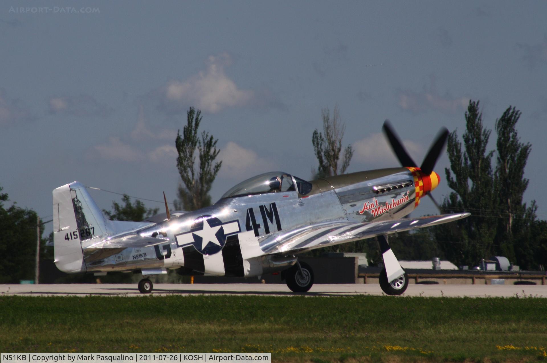N51KB, 1961 North American F-51D Mustang C/N 44-74009, North American P-51D