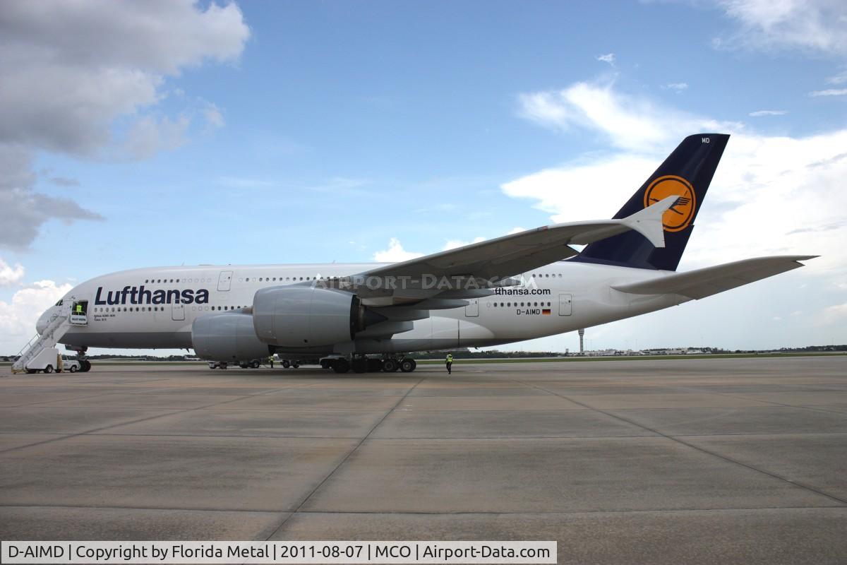 D-AIMD, 2010 Airbus A380-841 C/N 048, MIA had t-storms, we are MIA #1 diversion airport.  Just wish we didn't have that cloud that messed up my pictures