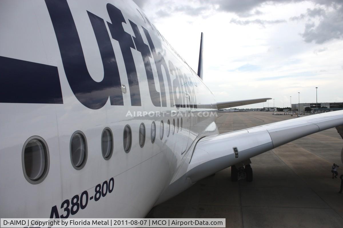 D-AIMD, 2010 Airbus A380-841 C/N 048, Got close enough to touch the beast and talk to the pilots.   Was not allowed inside though because this was a live flight with international passengers.