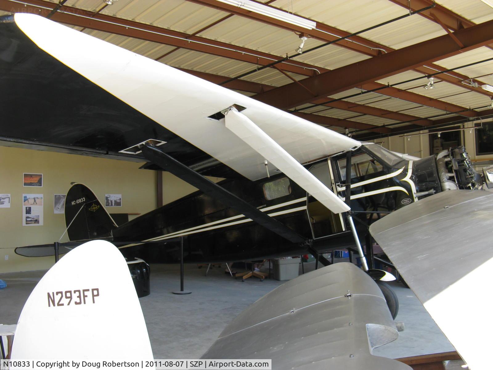N10833, 1931 Stinson JR. S C/N 8027, 1931 Stinson JUNIOR S, Lycoming R-680-E 215 Hp 9 cylinder radial, dual wing struts are lifting airfoils