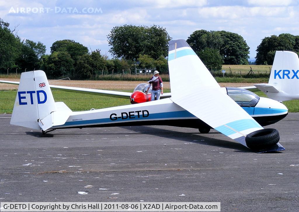 G-DETD, 1973 Schleicher K-8B C/N 8918, at the Cotswold Gliding Club, Aston Down