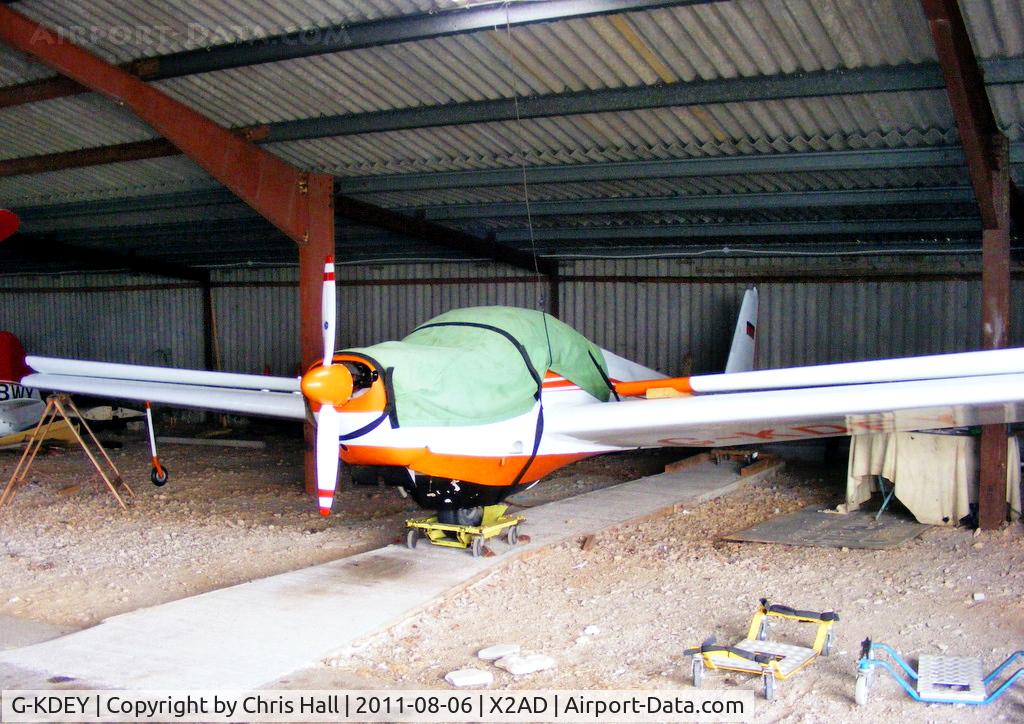 G-KDEY, 1976 Scheibe SF-25E Super-Falke C/N 4325, at the Cotswold Gliding Club, Aston Down