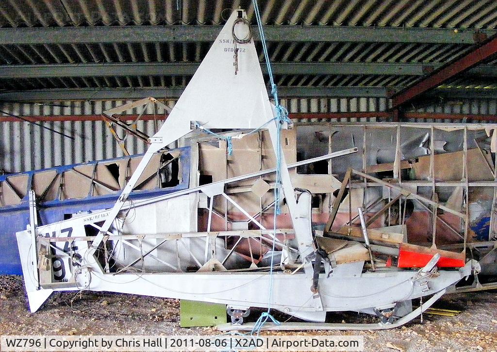 WZ796, 1952 Slingsby T-38 Grasshopper TX1 C/N 792, at the Cotswold Gliding Club, Aston Down