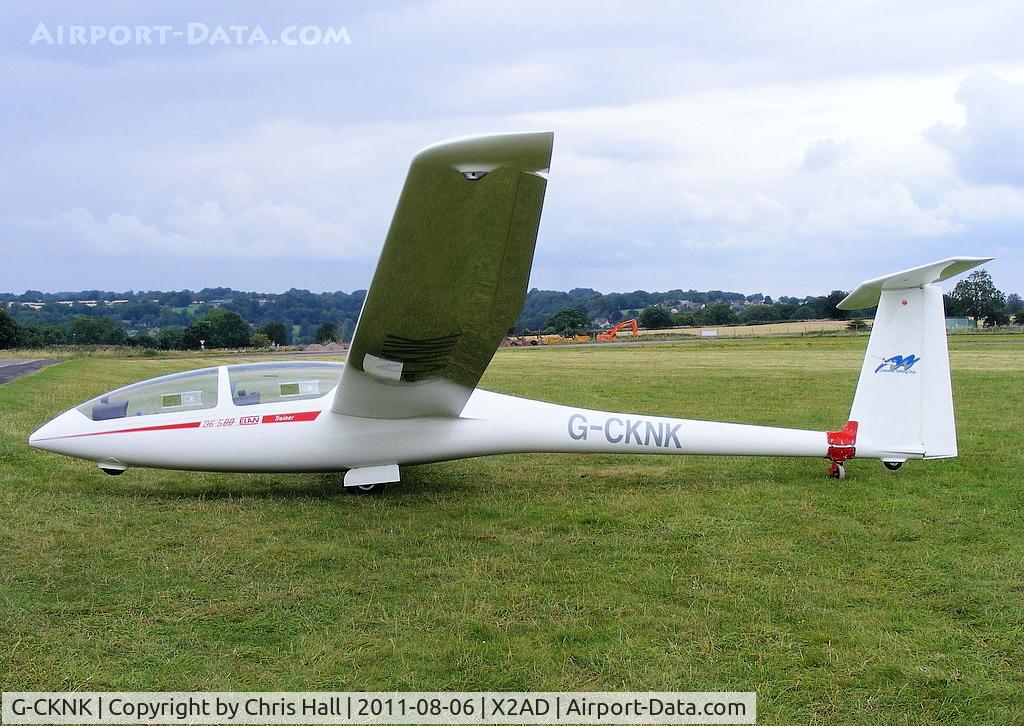 G-CKNK, 1994 Elan DG-500 Trainer C/N 5E116T48, at the Cotswold Gliding Club, Aston Down