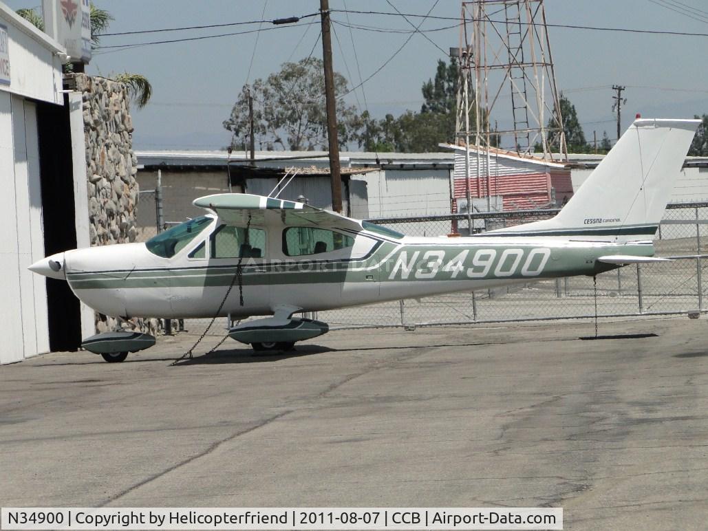 N34900, 1974 Cessna 177B Cardinal C/N 17702074, Parked in Foothill Sales & Service area