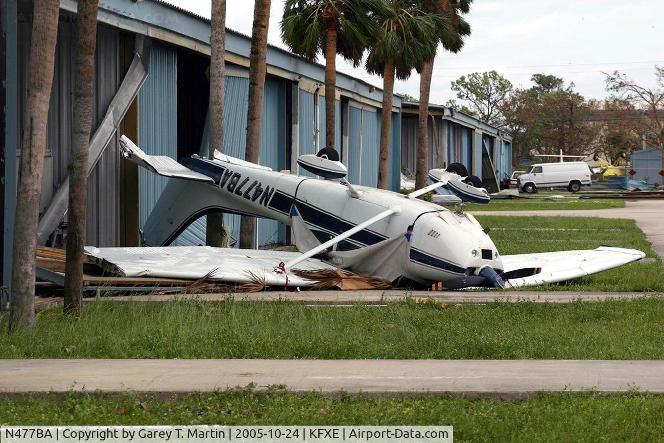N477BA, 1973 Cessna 182P Skylane C/N 18261669, After hurricane Wilma.