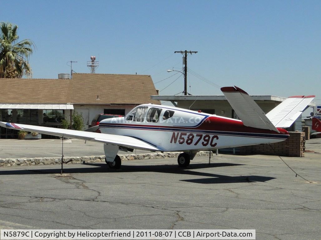 N5879C, 1951 Beech C35 Bonanza C/N D-2835, Parked in the area of Foothill Sales & Service parking area