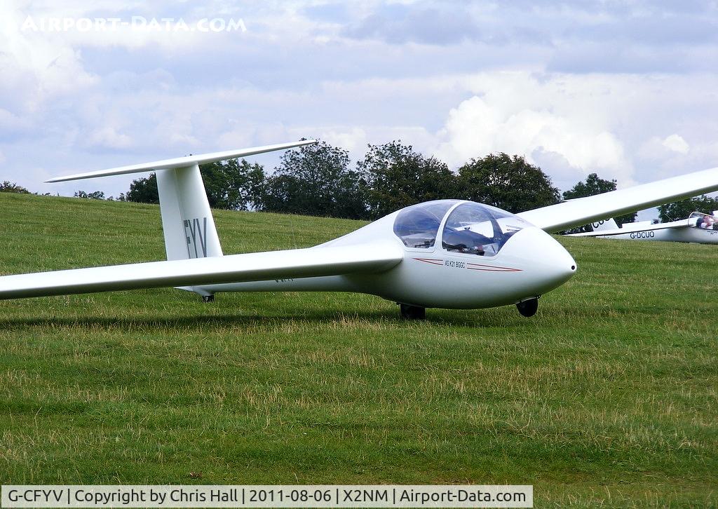 G-CFYV, 1990 Schleicher ASK-21 C/N 21468, at the Bristol Gliding Club, Nympsfield
