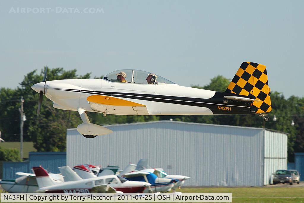 N43FH, 1995 Vans RV-4 C/N 2843, 1995 Hutchins Frank RV-4, c/n: 2843 arriving at 2011 Oshkosh