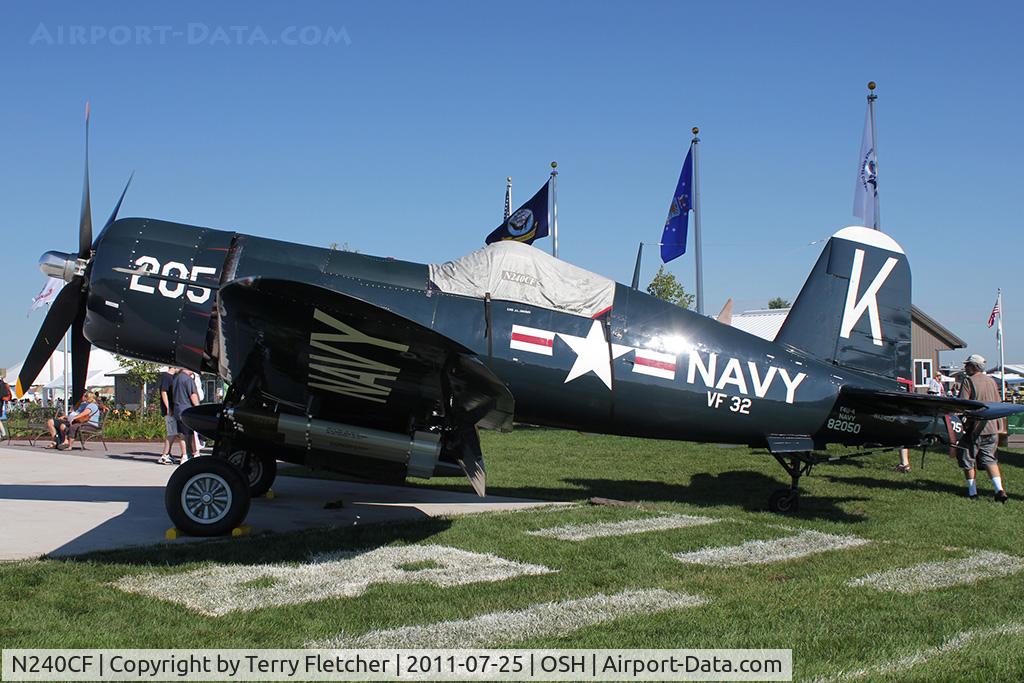 N240CF, 1945 Vought F4U-4 Corsair C/N 9513, 1945 Chance Vought F4U-4, c/n: 9513 at 2011 Oshkosh