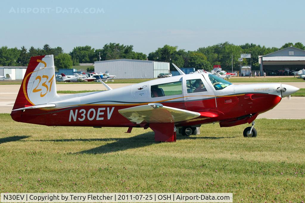 N30EV, 1982 Mooney M20K C/N 25-0708, 1982 Mooney Aircraft Corp. M20K, c/n: 25-0708 at 2011 Oshkosh