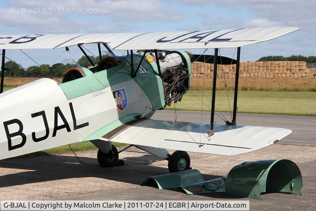 G-BJAL, 1957 Bucker 1-131E Jungmann C/N 1028, Casa 1-131E Srs 1000 Jungmann at Breighton Airfield's Wings & Wheels Weekend, July 2011.