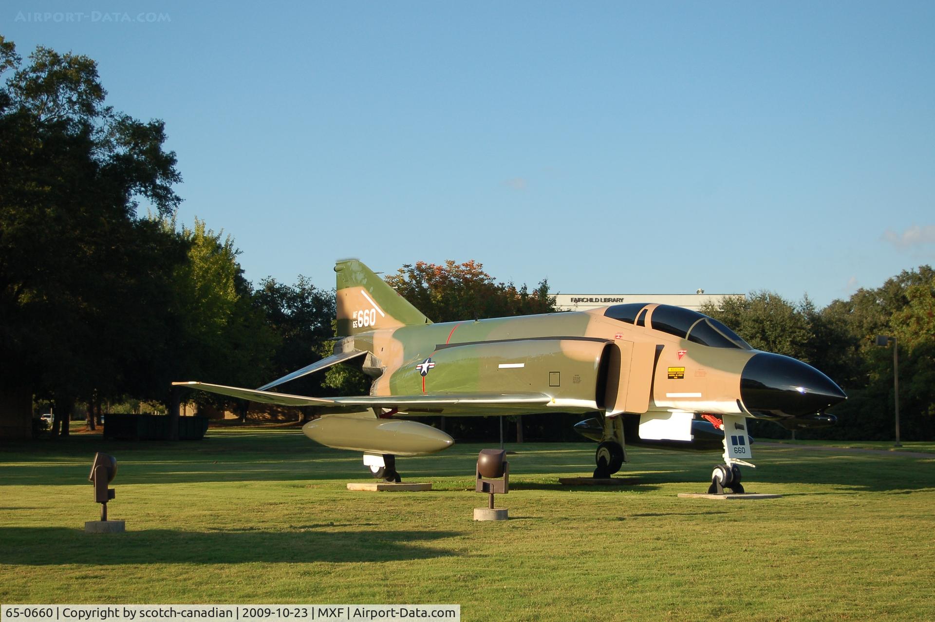 65-0660, 1965 McDonnell EF-4D Phantom II C/N 1674, 1965 McDonnell EF-4D-27-MC Phantom II on display at Maxwell AFB, Montgomery, AL