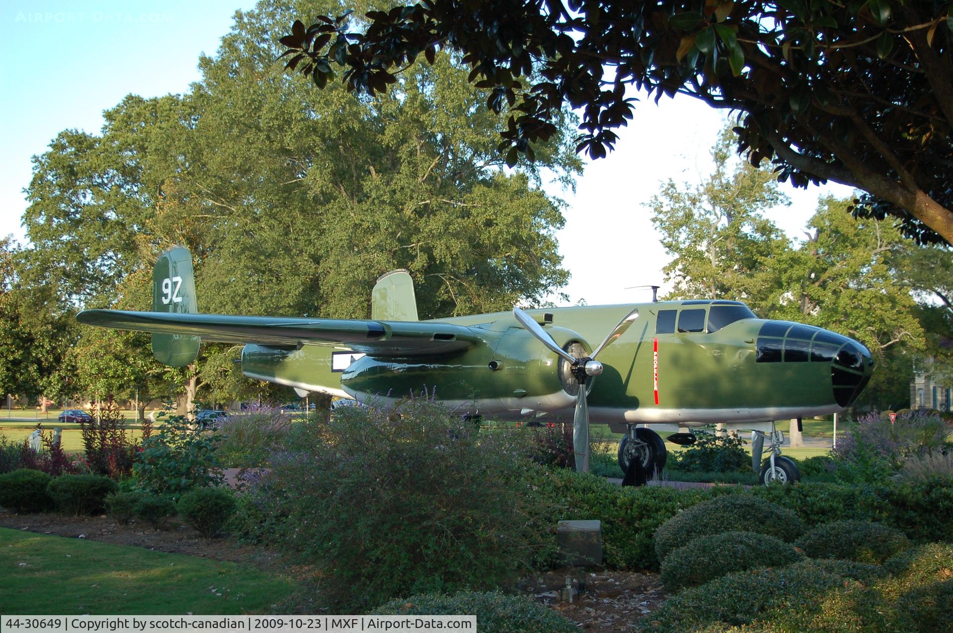 44-30649, 1944 North American TB-25N-25/27-NC Mitchell C/N 108-33924, 1944 North American TB-25N-25/27-NC Mitchell on display at Maxwell AFB, Montgomery, AL