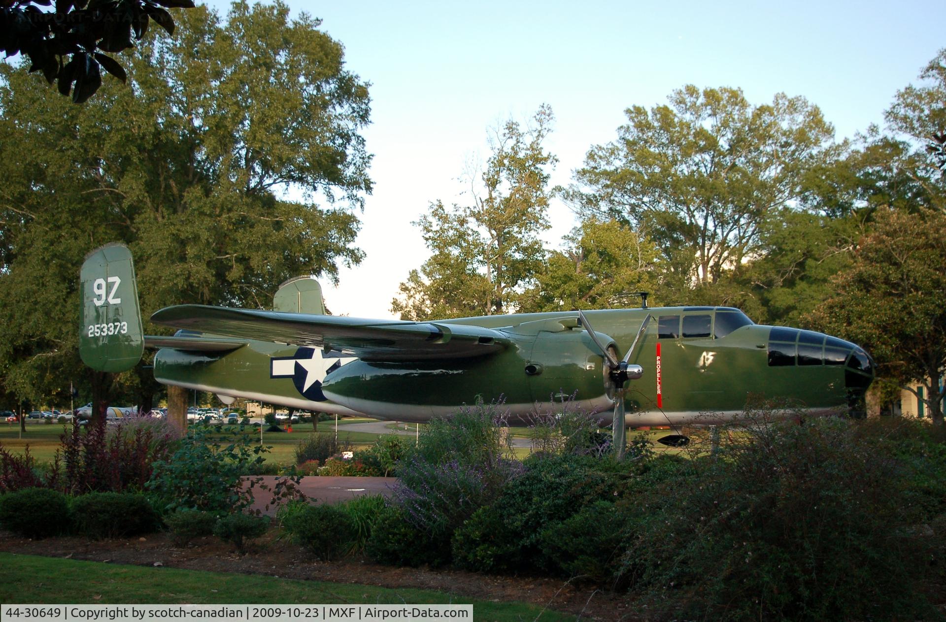 44-30649, 1944 North American TB-25N-25/27-NC Mitchell C/N 108-33924, 1944 North American TB-25N-25/27-NC Mitchell on display at Maxwell AFB, Montgomery, AL on display at Maxwell AFB, Montgomery, AL