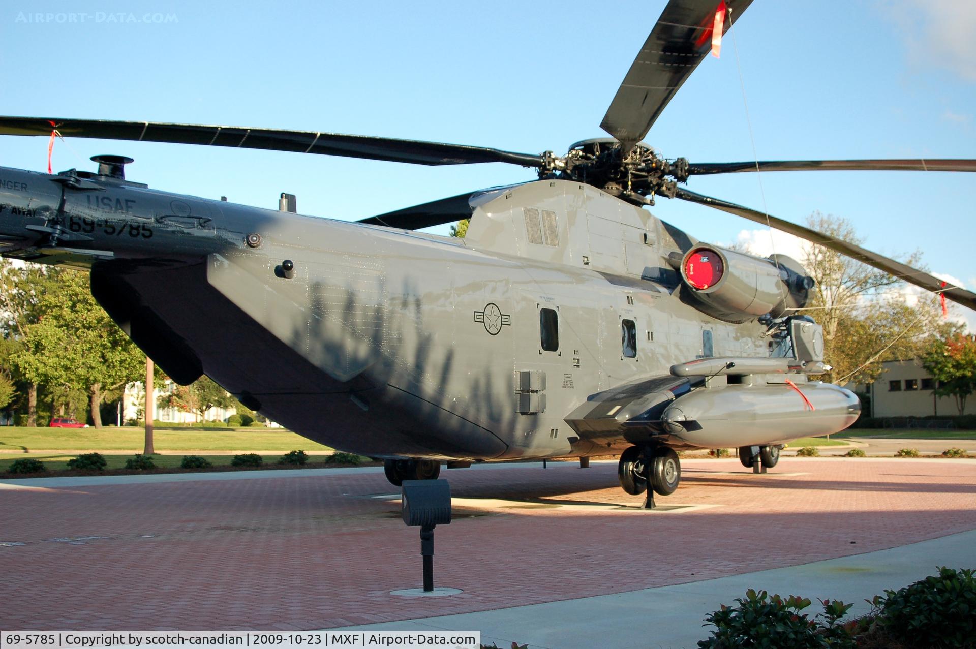 69-5785, 1969 Sikorsky MH-53M Pave Low IV C/N 65-240, 1969 Sikorsky HH-53C Super Jolly Green Giant Helicopter on display at Maxwell AFB, Montgomery, AL Helicopter on display at Maxwell AFB, Montgomery, AL