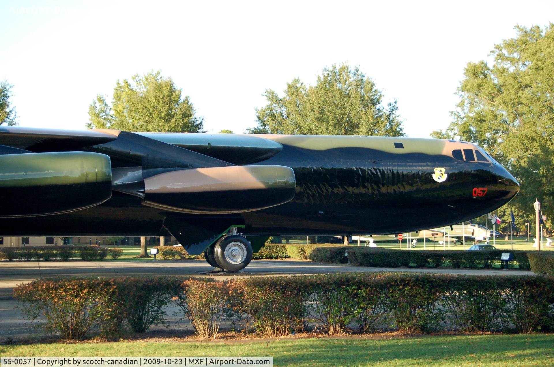 55-0057, 1955 Boeing B-52D-10-BW Stratofortress C/N 464009, 1955 Boeing B-52D-10-BW Stratofortress on display at Maxwell AFB, Montgomery, AL