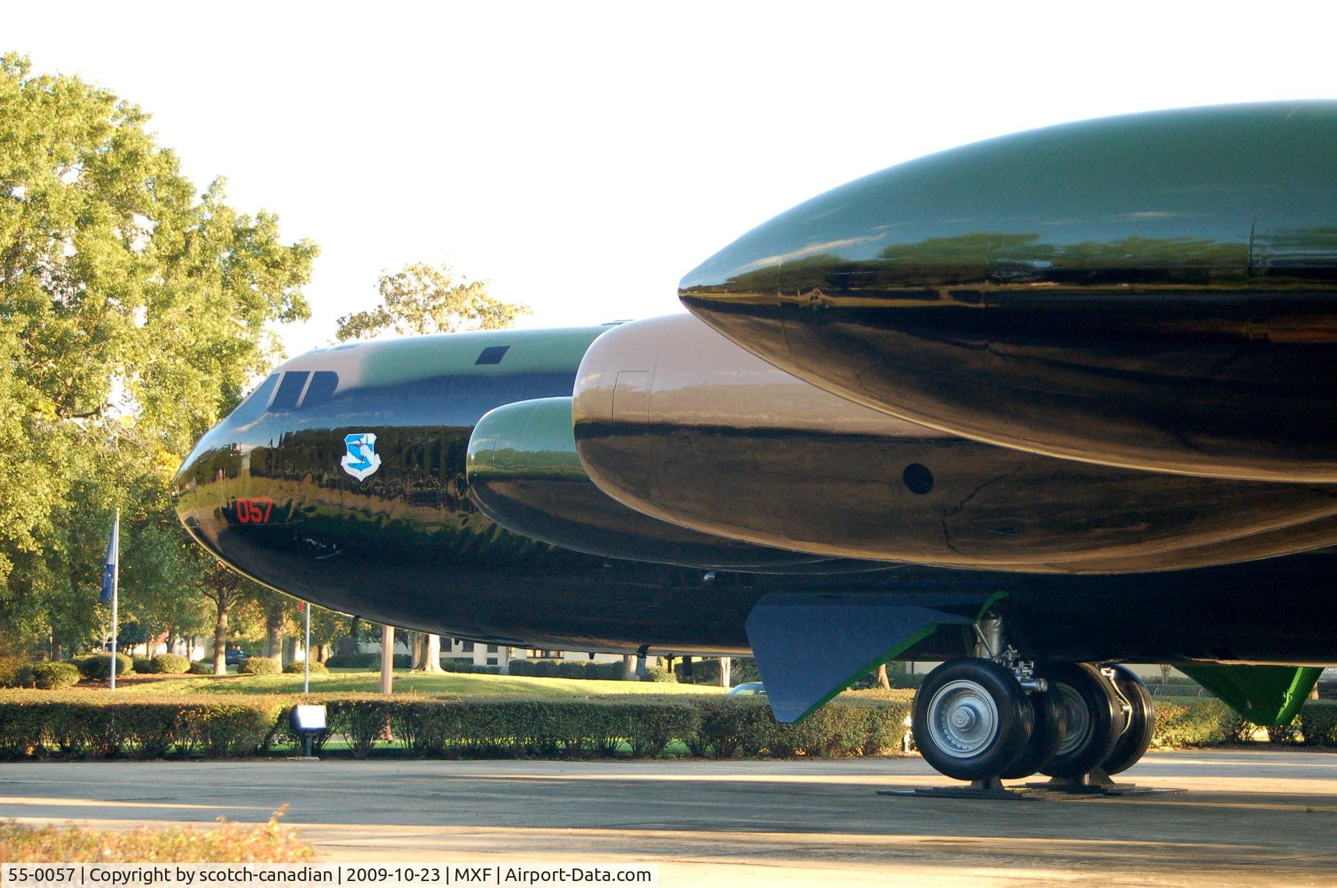 55-0057, 1955 Boeing B-52D-10-BW Stratofortress C/N 464009, 1955 Boeing B-52D-10-BW Stratofortress on display at Maxwell AFB, Montgomery, AL