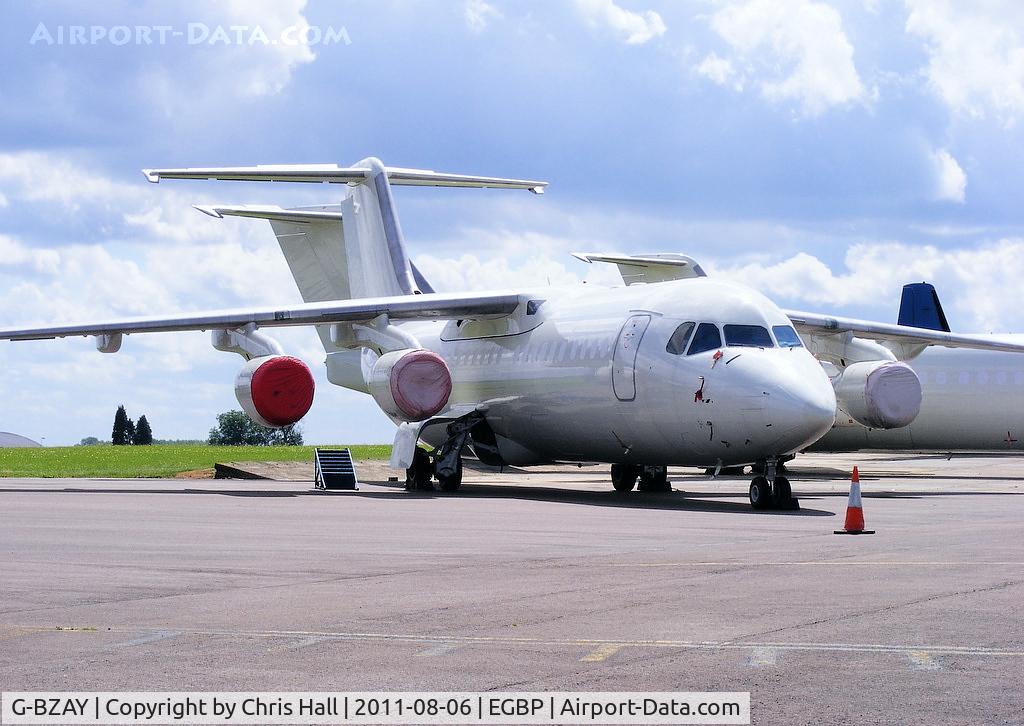 G-BZAY, 2000 British Aerospace Avro 146-RJ100 C/N E3368, ex BA CityFlyer in storage at Kemble