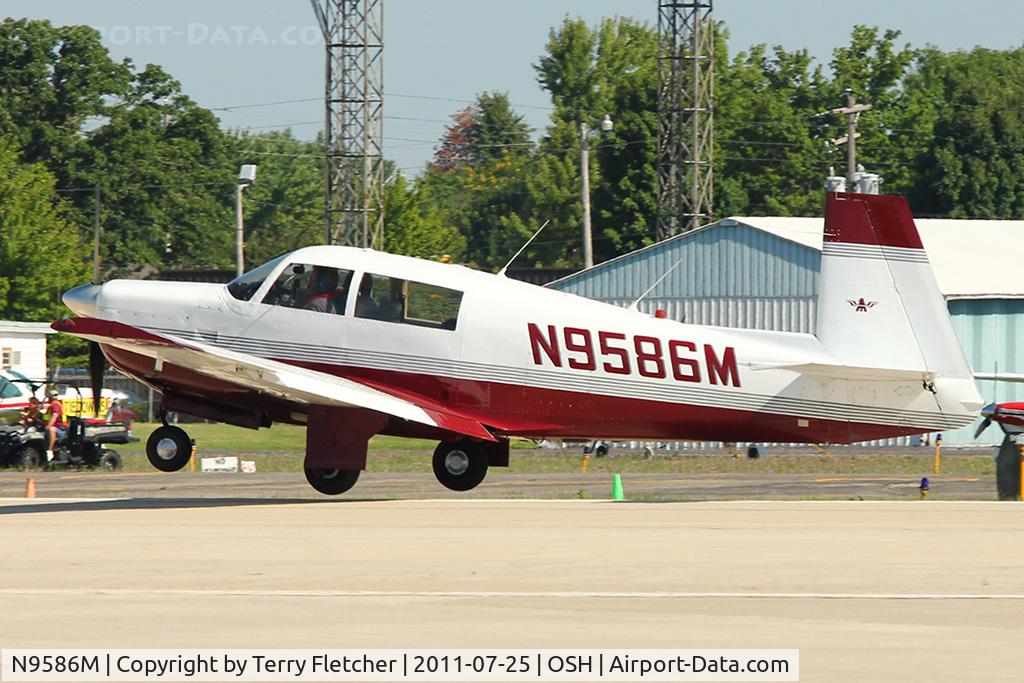 N9586M, 1966 Mooney M20F Executive C/N 670163, 1966 Mooney M20F, c/n: 670163 landing at 2011 Oshkosh
