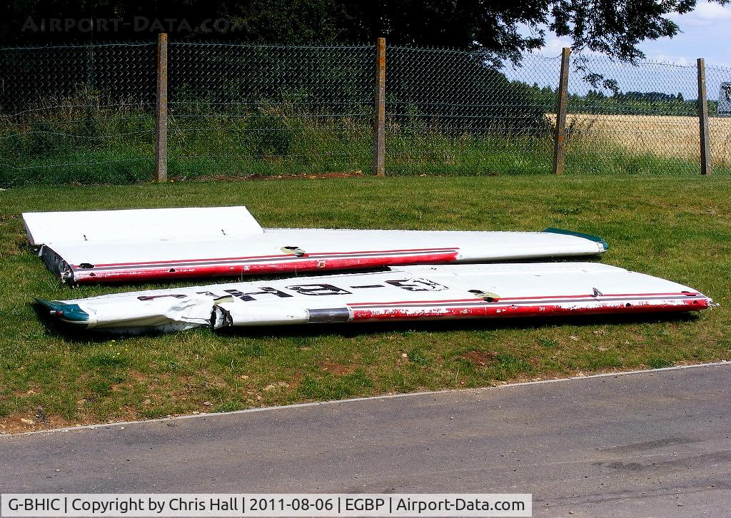 G-BHIC, 1980 Reims F182Q C/N 0135, wings off this much travelled Cessna 182 which was damaged while taking of from Oxford Airport, stored at ASI Alton and now at Kemble