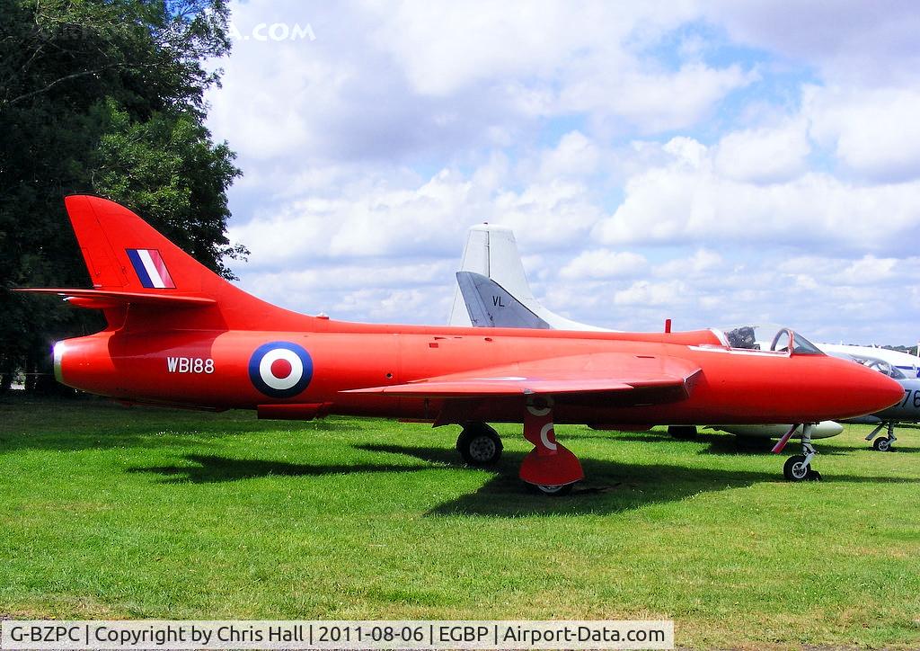 G-BZPC, 1955 Hawker Hunter GA.11 C/N HABL-003061, Painted to represent the prototype F.3 WB188 'World Air Speed Record', flown by Sqn. Ldr. Neville Duke at RAF Tangmere, 7th September 1953, setting a record of 727 mph. Its true former RAF serial was XF300