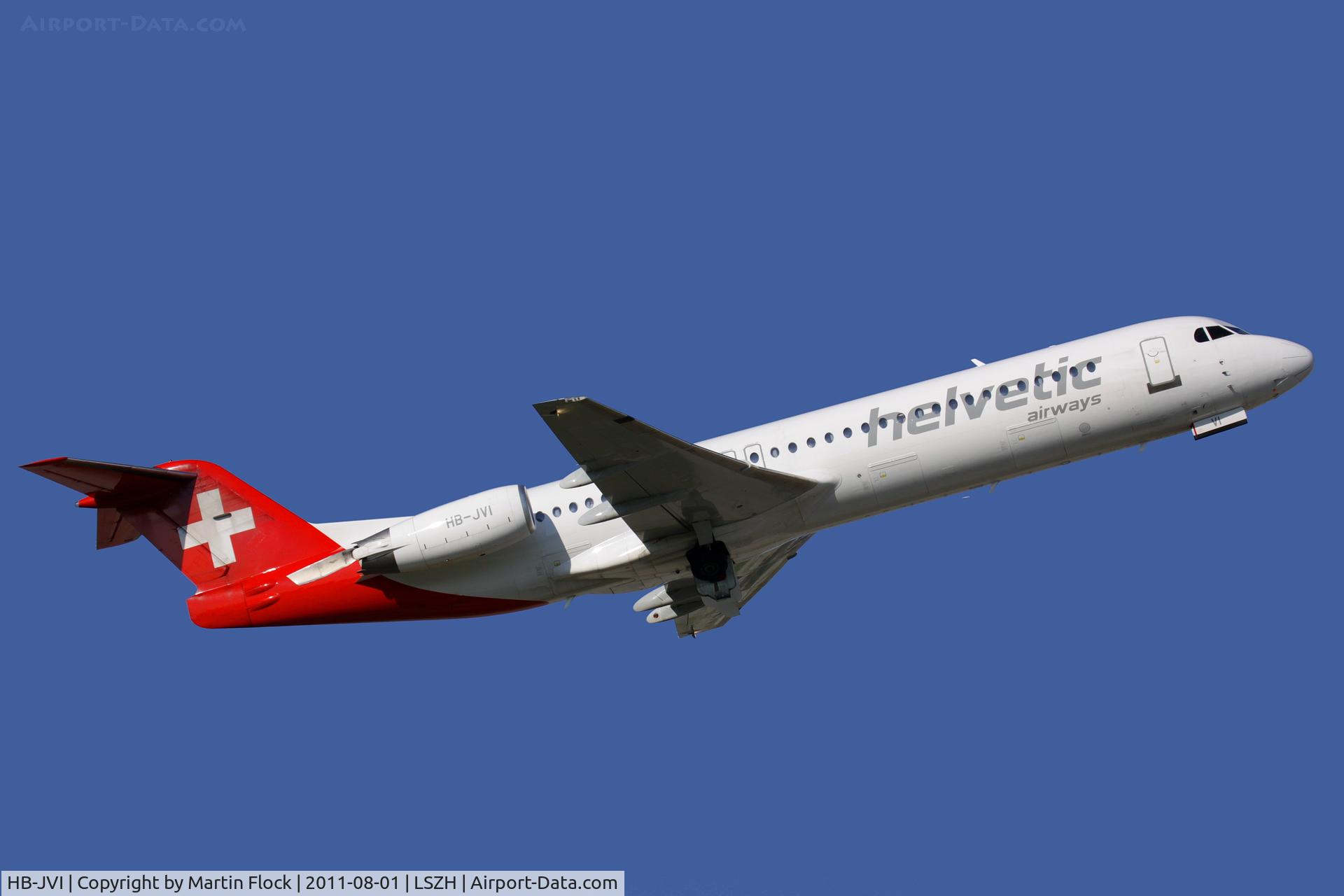 HB-JVI, 1990 Fokker 100 (F-28-0100) C/N 11325, .....