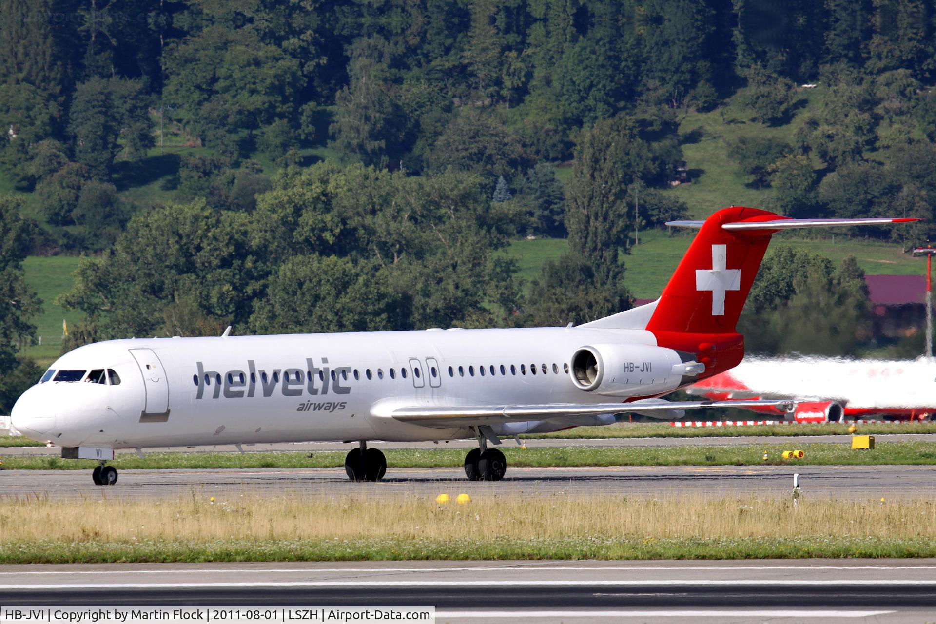 HB-JVI, 1990 Fokker 100 (F-28-0100) C/N 11325, .....
