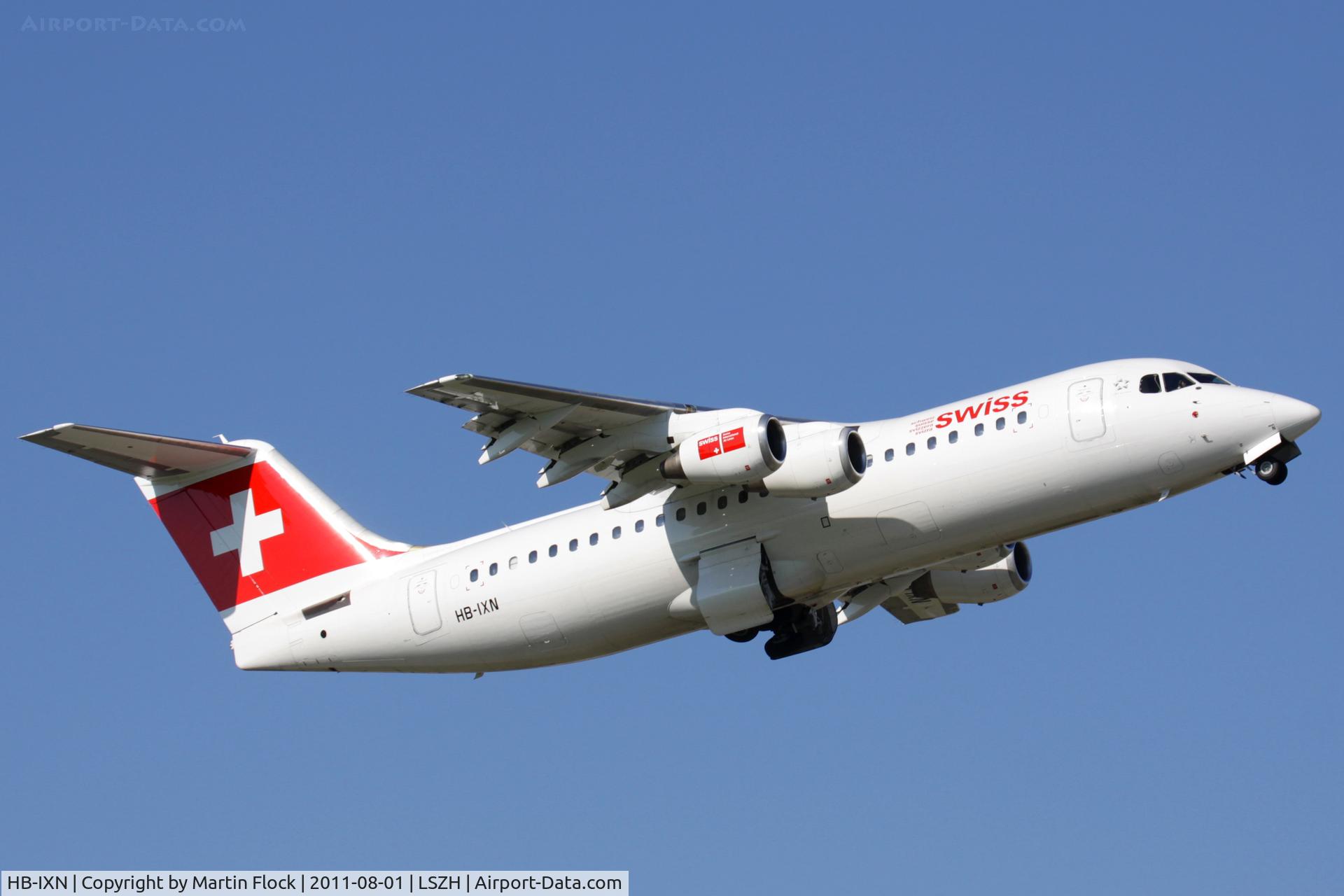 HB-IXN, 1996 British Aerospace Avro 146-RJ100 C/N E3286, .....