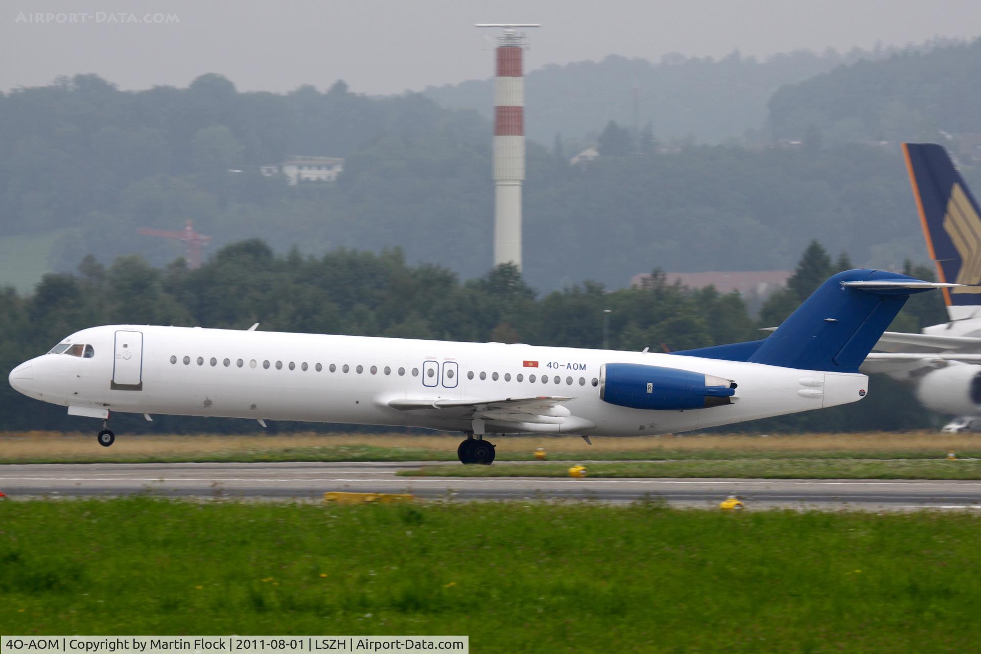 4O-AOM, 1990 Fokker 100 (F-28-0100) C/N 11321, .....