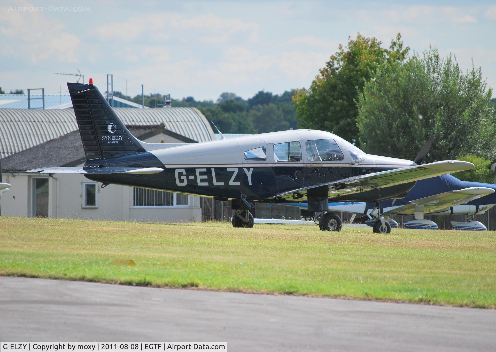 G-ELZY, 1986 Piper PA-28-161 Cherokee Warrior II C/N 28-8616027, Cherokee Warrior II at Fairoaks, Ex D-ELZY