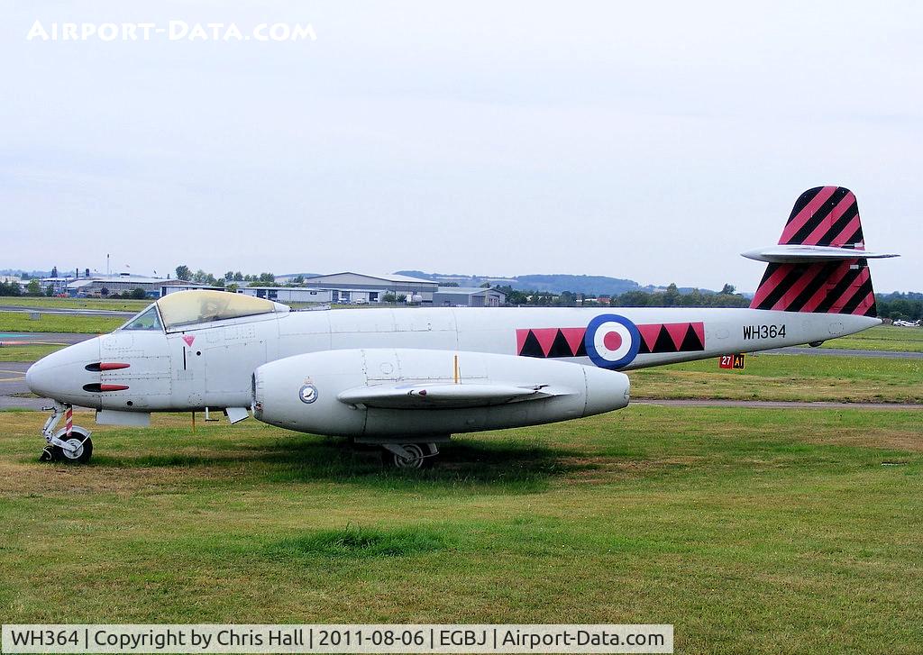 WH364, Gloster Meteor F.8 C/N Not found WH364, Now moved to a new location near to the Terminal building and alongside the Gloster Javelin