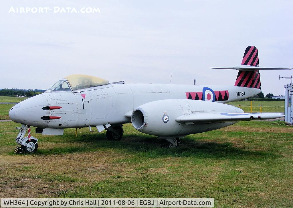 WH364, Gloster Meteor F.8 C/N Not found WH364, Now moved to a new location near to the Terminal building and alongside the Gloster Javelin