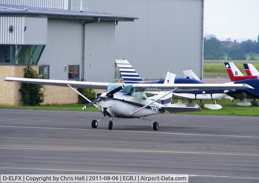 D-ELFX, 1981 Cessna R182 Skylane RG C/N R18201823, visitor to Staverton