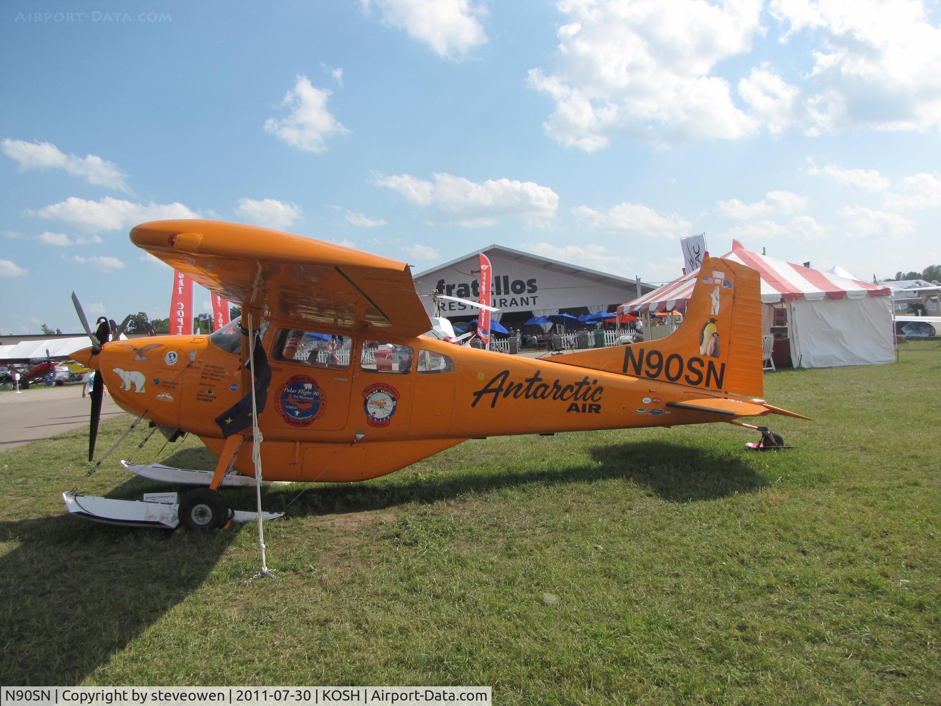 N90SN, Cessna A185F Skywagon 185 C/N 18504109, Displayed at EAA Oshkosh 2011