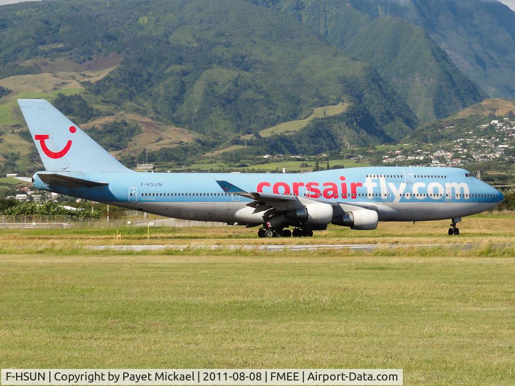 F-HSUN, 1993 Boeing 747-422 C/N 26880, Back-track rwy 12 for Takeoff