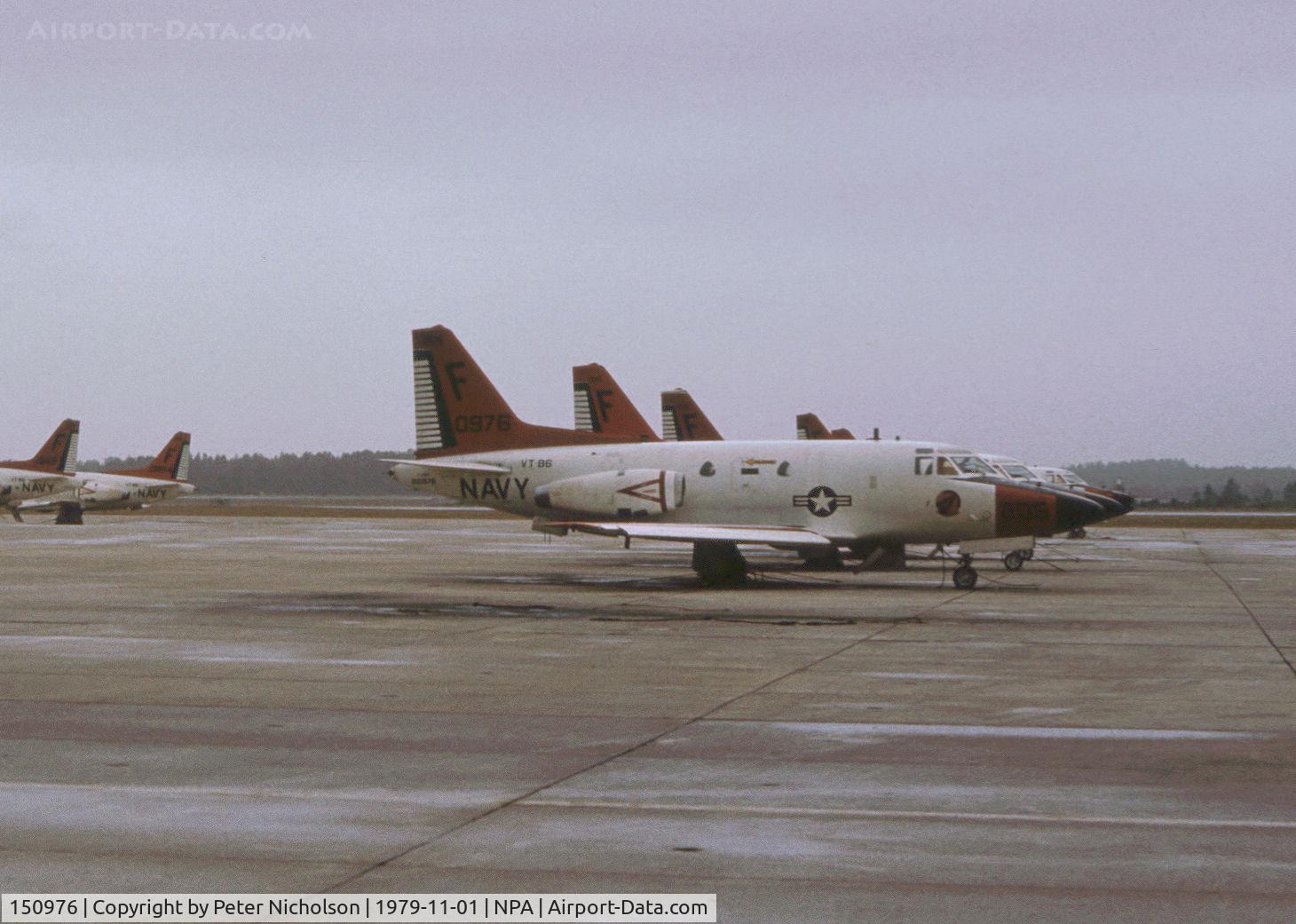 150976, North American T-39D Sabreliner C/N 285-8, T-39D Sabreliner of Training Squadron VT-86 on the flight-line at NAS Pensacola in November 1979.