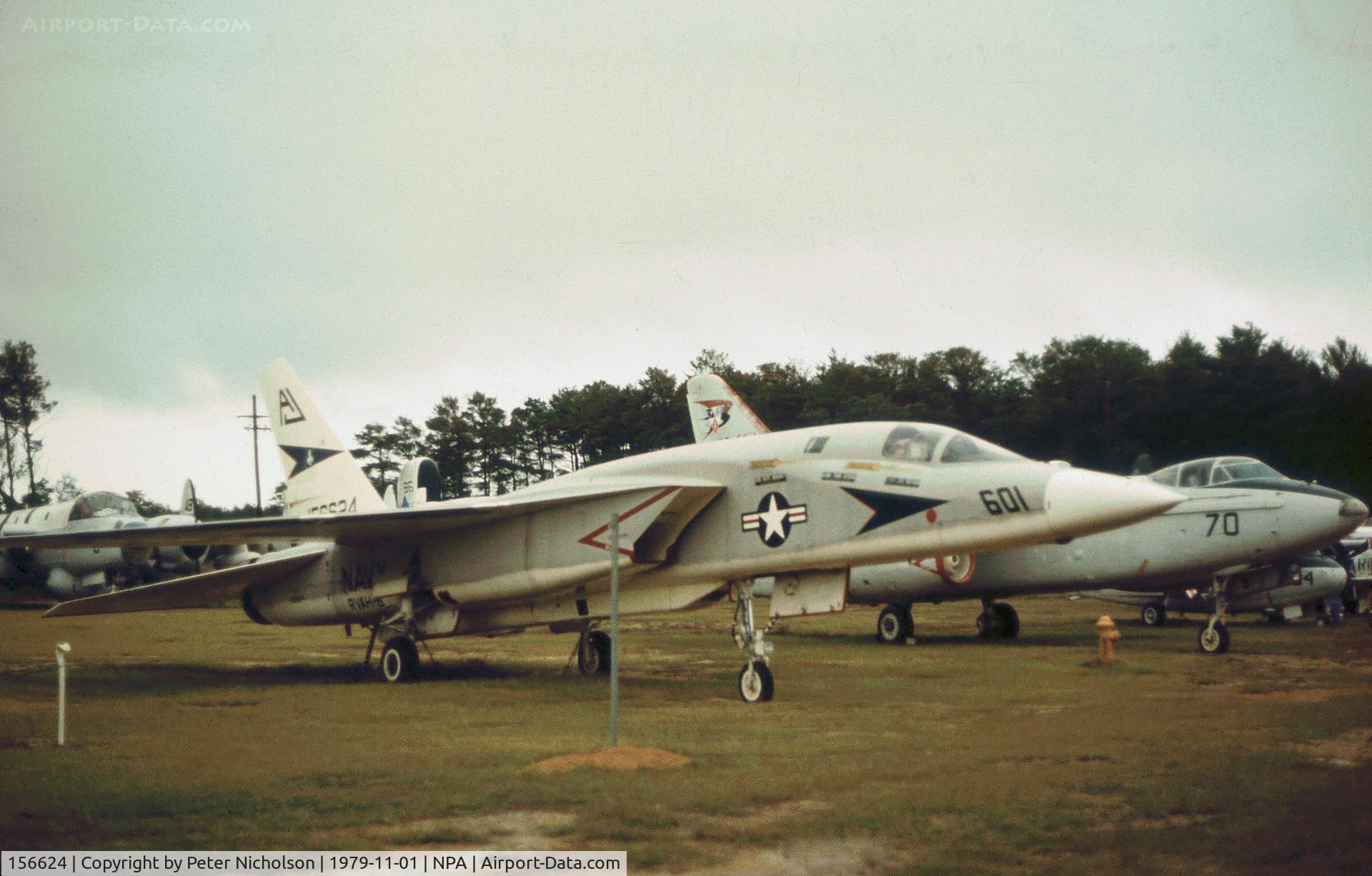 156624, 1969 North American RA-5C Vigilante C/N NR316-17, RA-5C Vigilante of Heavy Attack Reconnaissance Squadron RVAH-6 as seen at the Pensacola Naval Air Museum in November 1979.