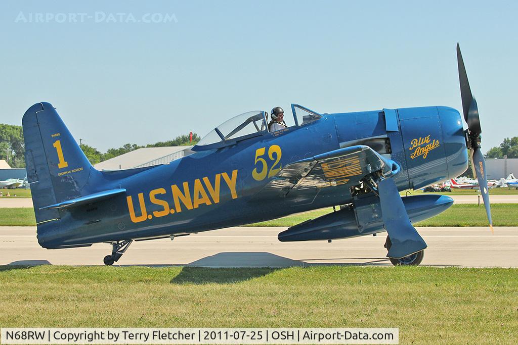 N68RW, 1947 Grumman F8F-2 (G58) Bearcat C/N D.1162, 1947 Grumman F8F-2, c/n: 1217761 wears false Bu94996 markings