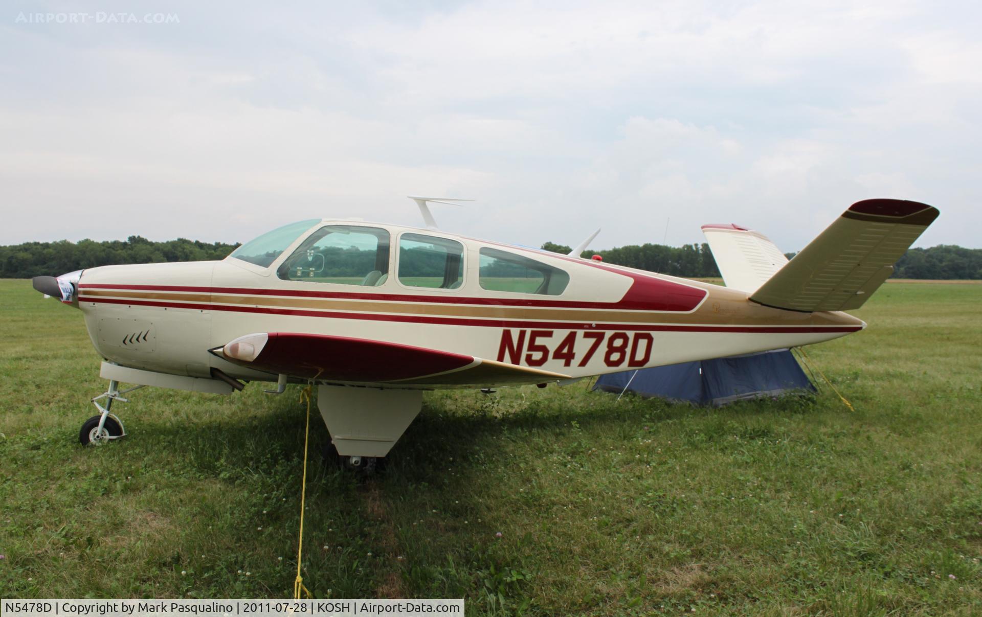 N5478D, 1957 Beech H35 Bonanza C/N D-4985, Beech H35