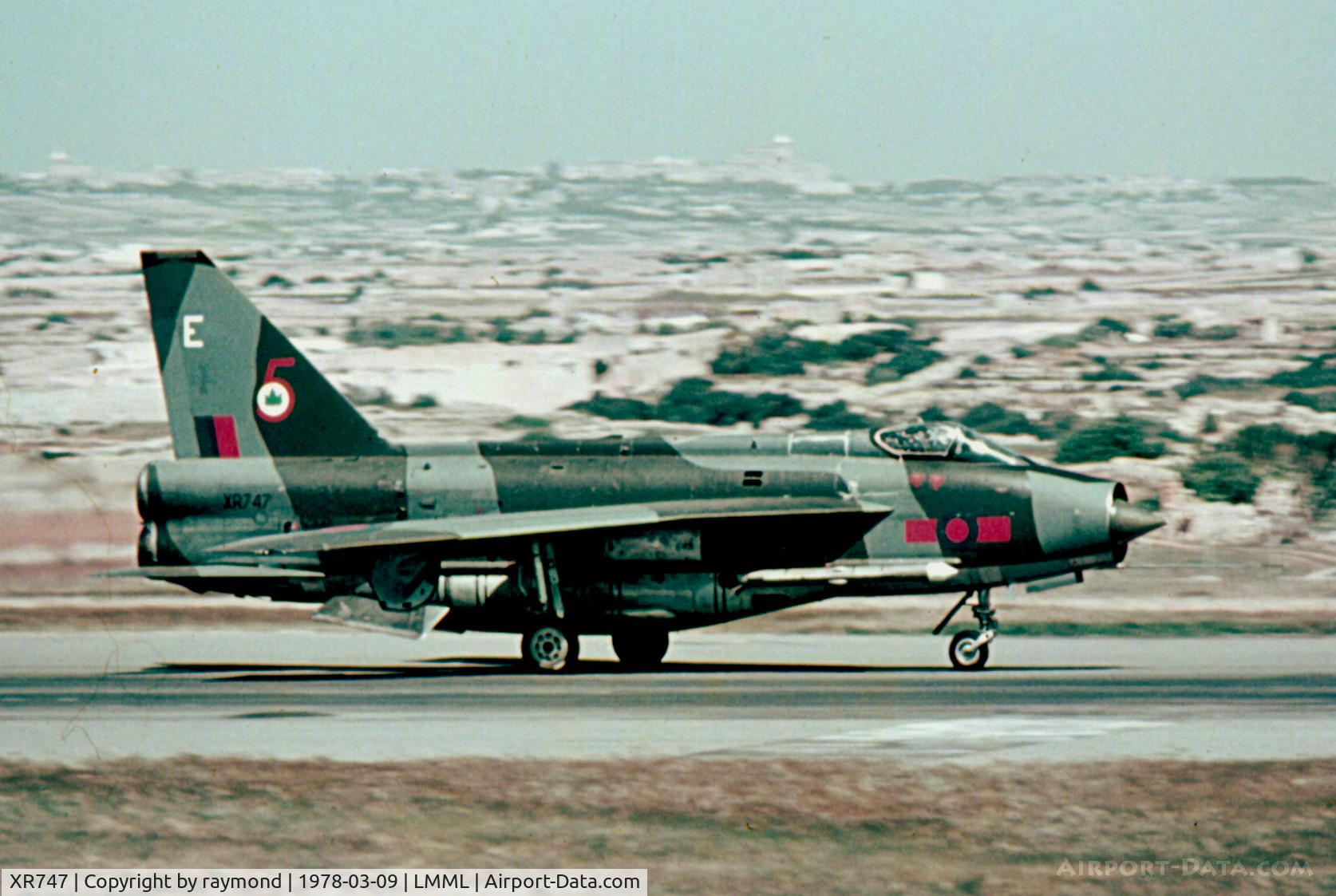 XR747, 1965 English Electric Lightning F.6 C/N 95212, Lightning F6 XR747-E 5Sqd RAF