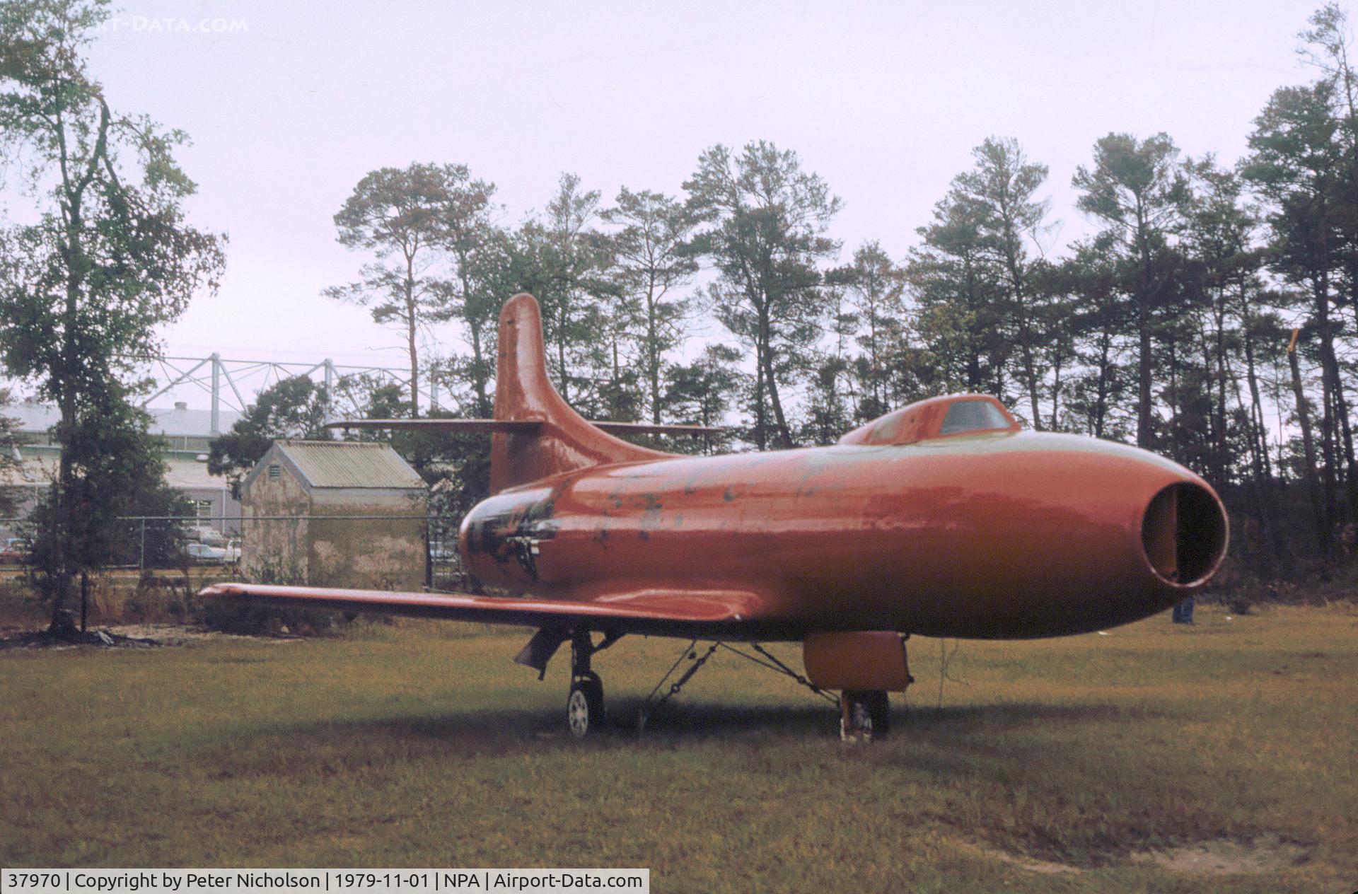 37970, 1947 Douglas D-558-1 Skystreak C/N 6564, Douglas D-558-1 Skystreak as seen at the Pensacola Naval Aviation Museum in November 1979.