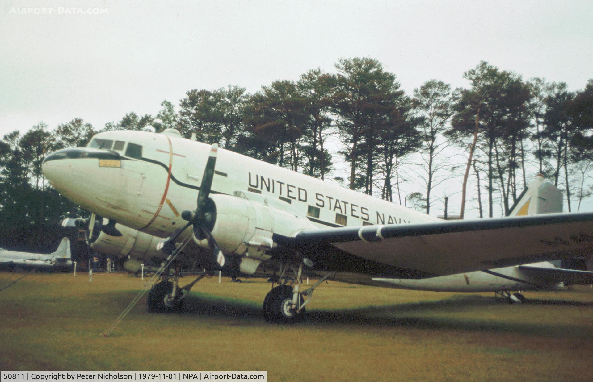 50811, 1943 Douglas C-47J Skytrain C/N 26703, Another view of this C-47J Skytrain on display at the Pensacola Naval Aviation Museum in November 1979.