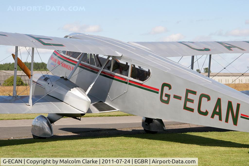 G-ECAN, 1943 De Havilland Australia DH-84 Dragon 3 C/N DHA2048, De Havilland DH84 Dragon at Breighton Airfield's Wings & Wheels Weekend, July 2011.