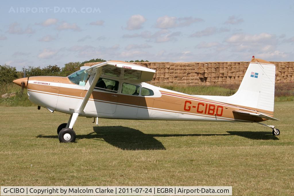 G-CIBO, 1981 Cessna 180K Skywagon C/N 18053177, Cessna 180K at Breighton Airfield's Wings & Wheels Weekend, July 2011.