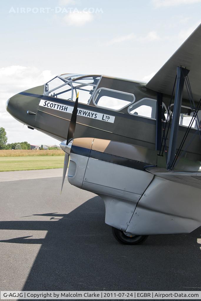 G-AGJG, 1941 De Havilland DH-89A Dominie/Dragon Rapide C/N 6517, De Havilland DH89A Dragon Rapide at Breighton Airfield's Wings & Wheels Weekend, July 2011.