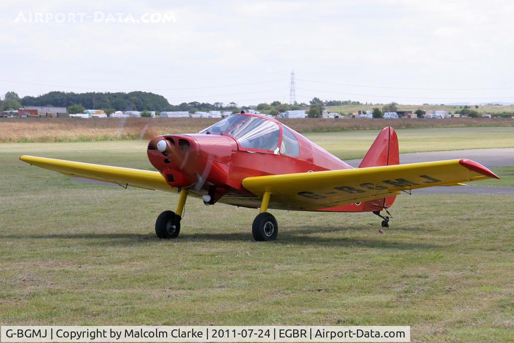 G-BGMJ, 1952 Gardan GY-201 Minicab C/N 12, Gardan GY-201 Minicab taxies to park at Breighton Airfield's Wings & Wheels Weekend, July 2011.