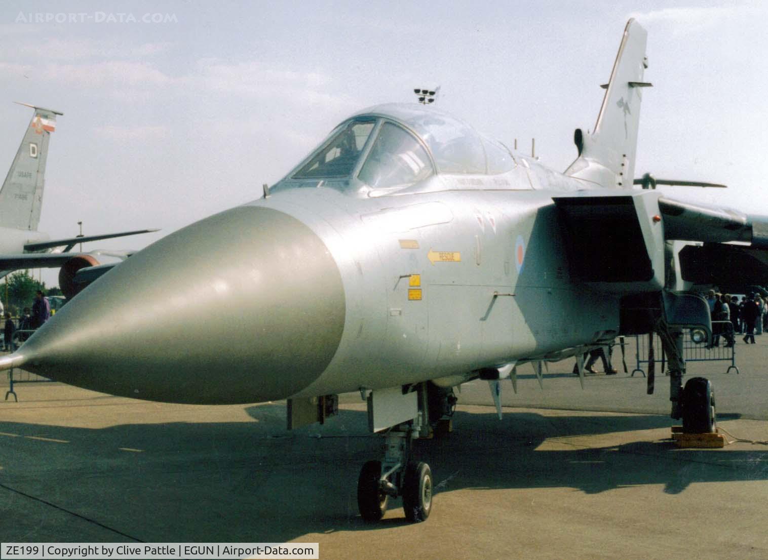 ZE199, 1986 Panavia Tornado F.3 C/N AT014/552/3248, RAF Panavia Tornado F.3 ZE199 coded FL of 25 Sqn pictured in the static display at RAF Mildenhall EGUN Air Fete May 1996
