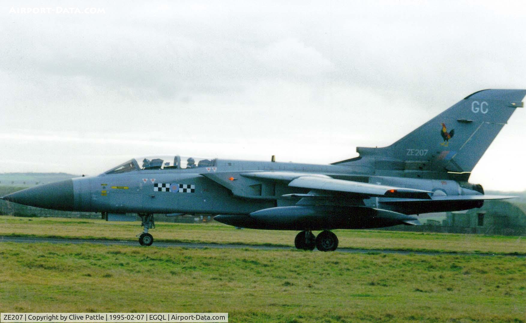 ZE207, 1987 Panavia Tornado F.3 C/N 576/AS026/3258, RAF Tornado F.3 ZE207 coded GC of 43 Sqn pictured at RAF Leuchars (EGQL) February 1995.